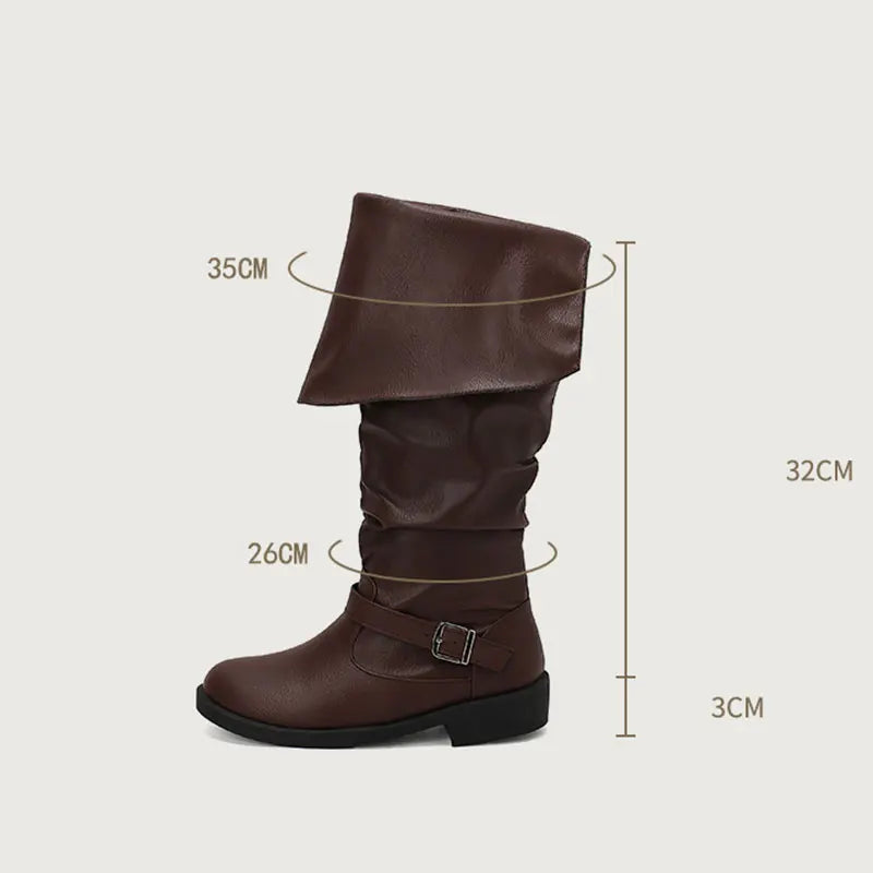 Bottes de pirate marrons avec boucle