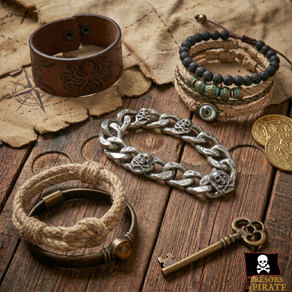 Bracelets de Pirate hommes et femmes - Trésors de pirate