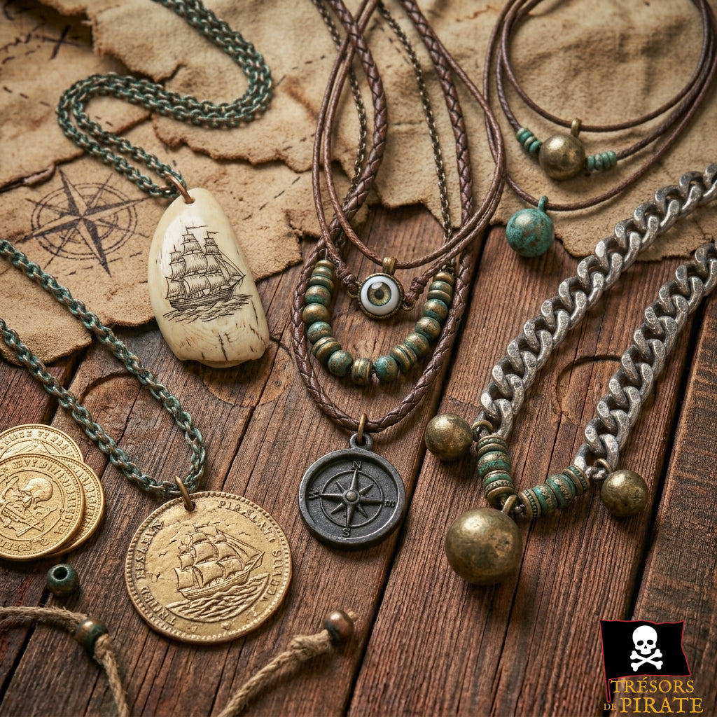 Colliers de Pirate femme et homme - Trésors de Pirate