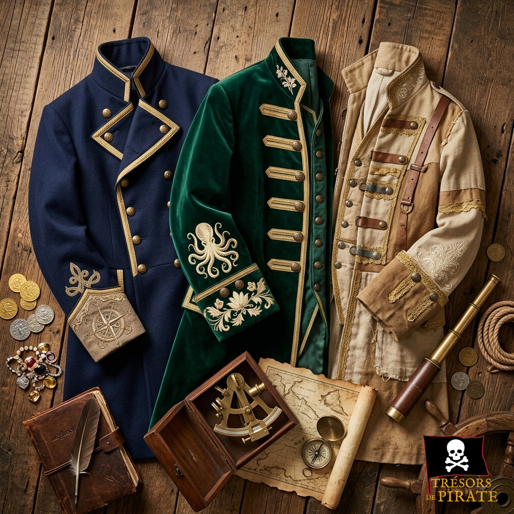 Manteaux de Pirate de différents styles et couleurs