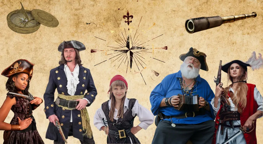 Nos Vêtements de Pirate – Tenues Historiques et Accessoires pour Hommes, Femmes et Enfants - Trésors de Pirate