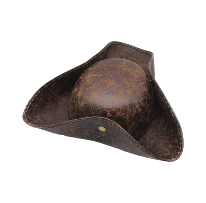 Chapeau de Pirate tricorne marron