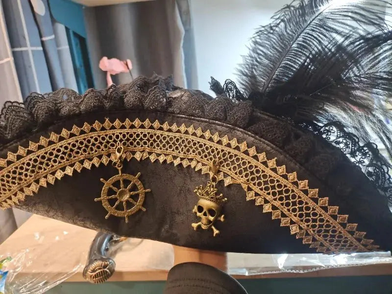 Pirates of the Caribbean Hat, Halloween, bowler hat, top hat,Skull Show, Stage,pirate hat,Party Dresses,Cosplay,gifts,handmade Trésors de Pirate
