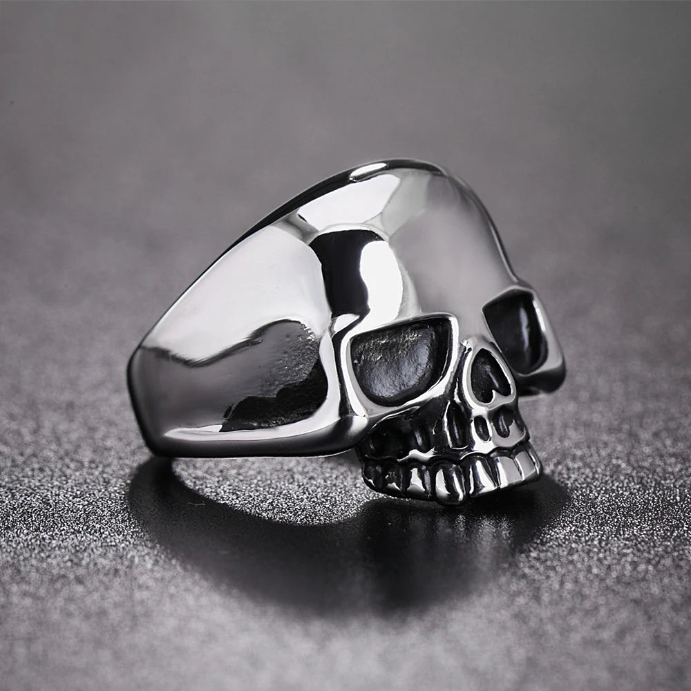 Punk High Polish Stainless Steel Pirate Skull Ring For Men Women Gothic Vintage Skull Rings Fashion Jewelry Gift Dropshipping Trésors de Pirate