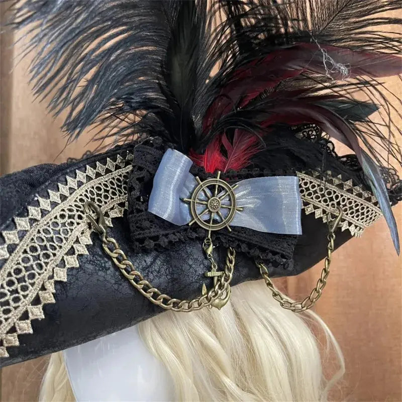 Pirates of the Caribbean Hat, Halloween, bowler hat, top hat,Skull Show, Stage,pirate hat,Party Dresses,Cosplay,gifts,handmade Trésors de Pirate