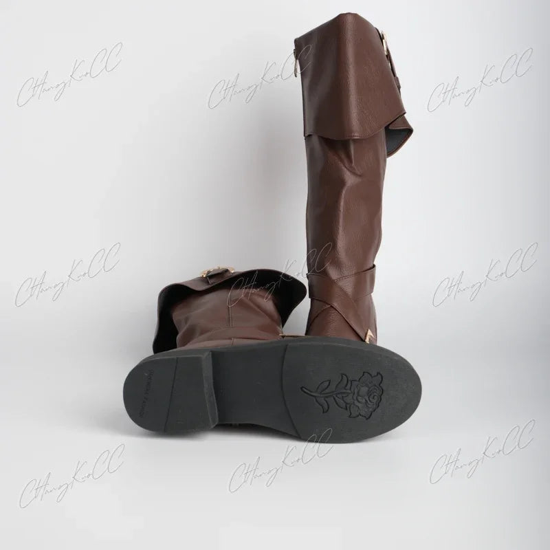 Bottes de pirate noires avec 2 boucles Trésors de Pirate