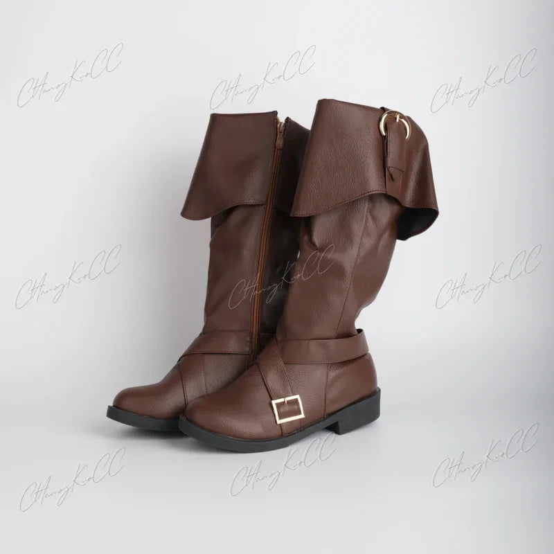 Bottes de pirate noires avec 2 boucles Trésors de Pirate