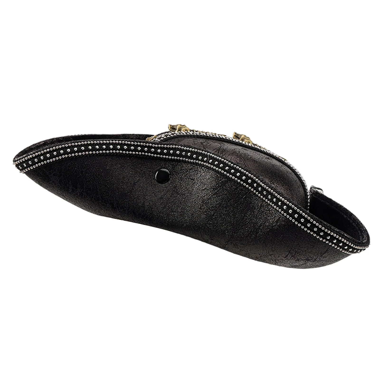 Pirate Hat for Women Men Creative PU Leather Tricorn Costume Hat for Halloween Cosplay Party Supply Costume Props Trésors de Pirate