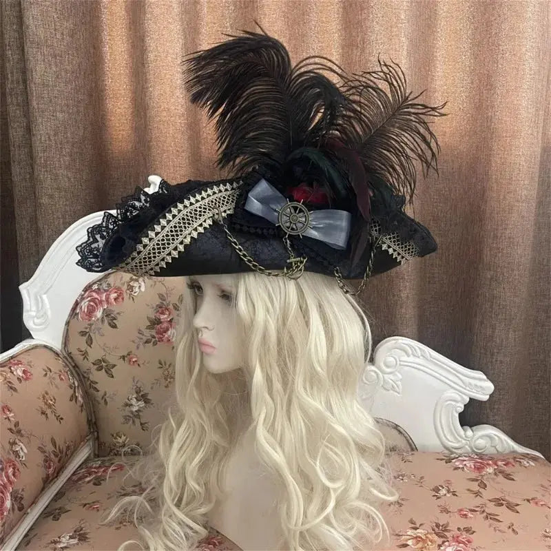 Pirates of the Caribbean Hat, Halloween, bowler hat, top hat,Skull Show, Stage,pirate hat,Party Dresses,Cosplay,gifts,handmade Trésors de Pirate