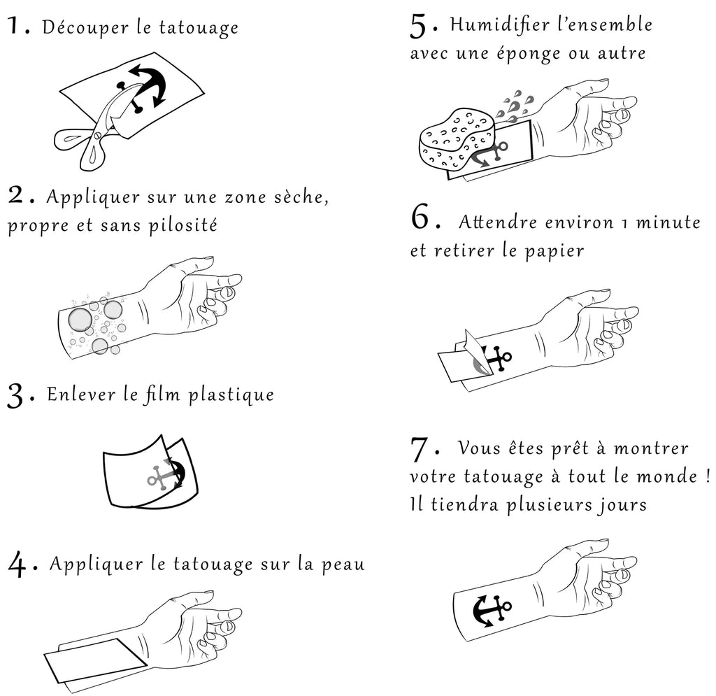 Tatouages pirates temporaires 14 dessins Trésors de Pirate